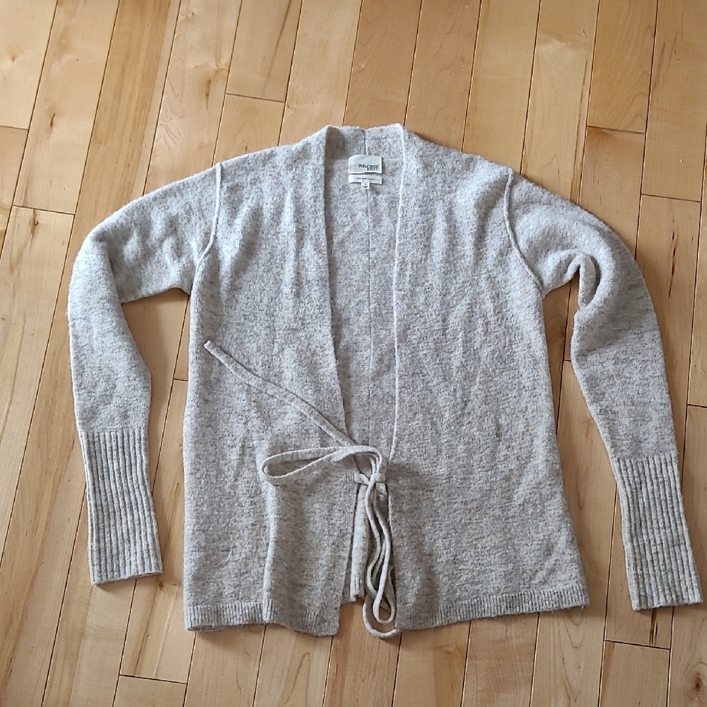 Wilfred Free Women's Size Small Beige Open-Front Sweater